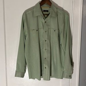 Mens Orvis Long Sleeve Button Down Shirt Size Medium Green